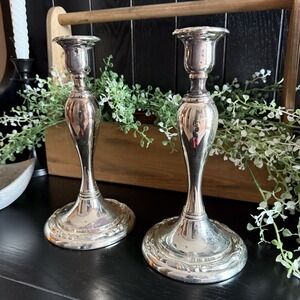 Vintage Oneida Silverplate Royal Provincial Candlestick Holders set of 2 Heavy